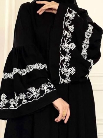 عباية كم جرس تطريز + الشالة